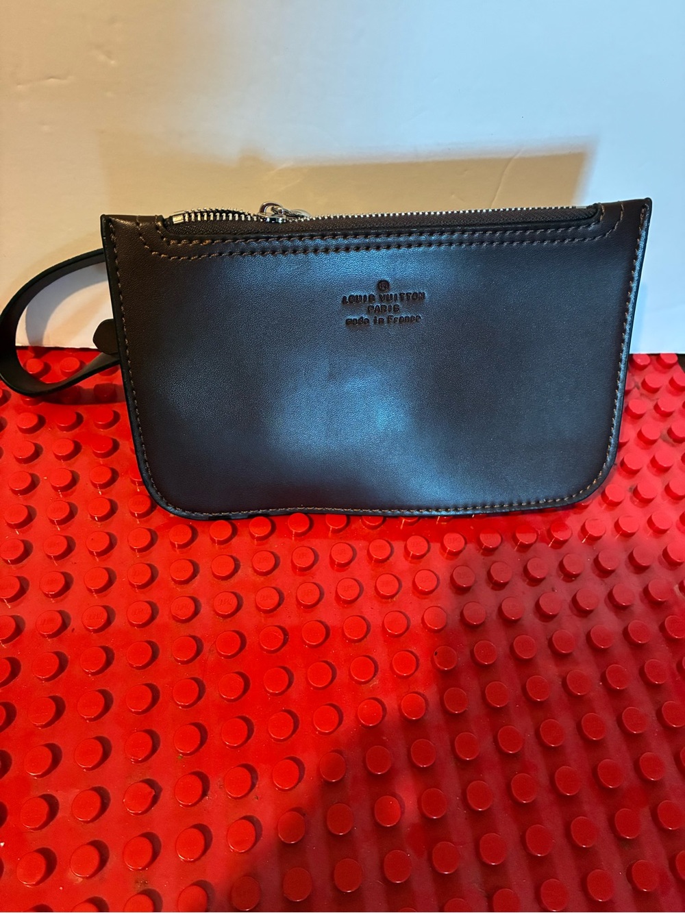 Louis Vuitton Brown Leather Zip Wristlet Pouch - Picture 2 of 6